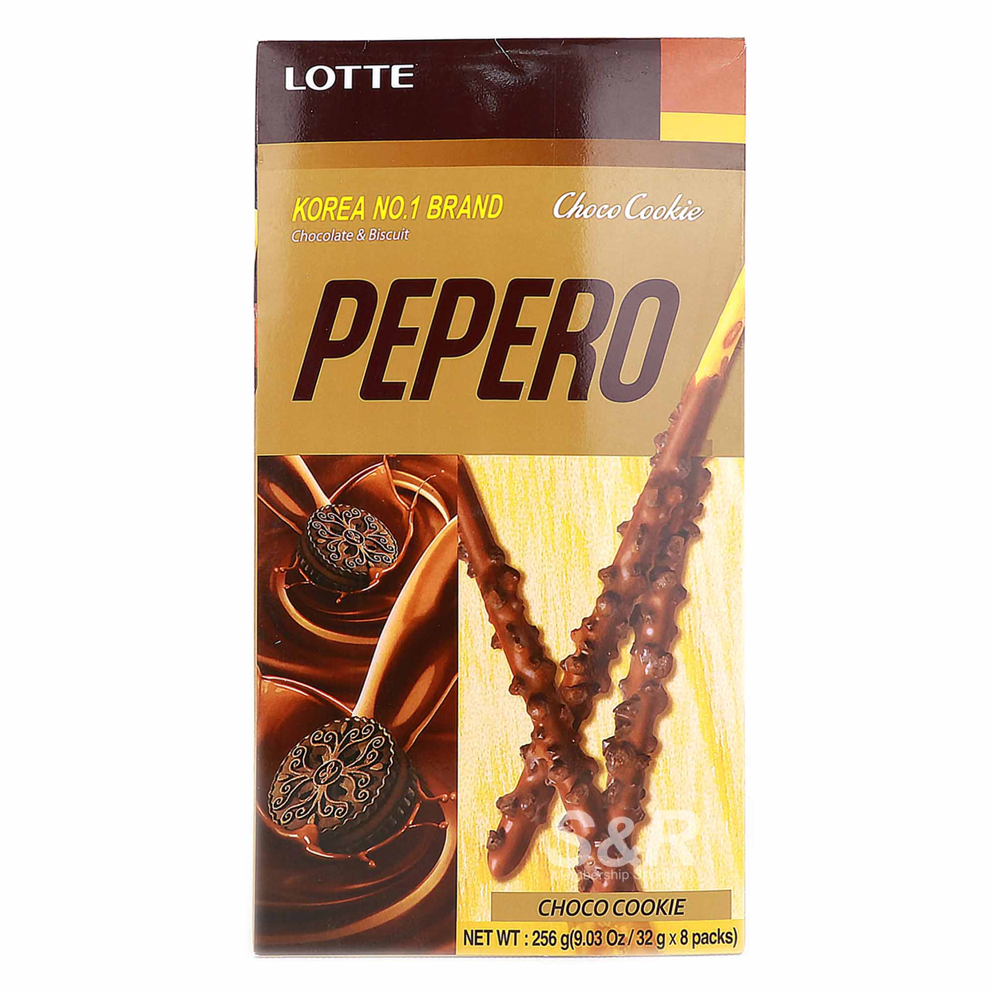 Lotte Pepero Chocolate Cookie 8 packs Lotte Pepero Chocolate Cookie 8 packs